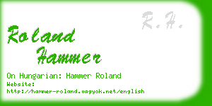 roland hammer business card